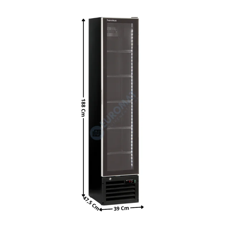 Armoire Vitrine Réfrigérée 164L. – Noir | KTHINB | HOREKUS Produit De Marque