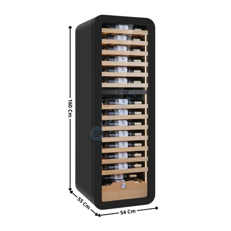 Promotion Cave à vin – 86 Bouteilles – Double température à porte vitrée – Coloris Noir | KVINBIG2TB | HOREKUS