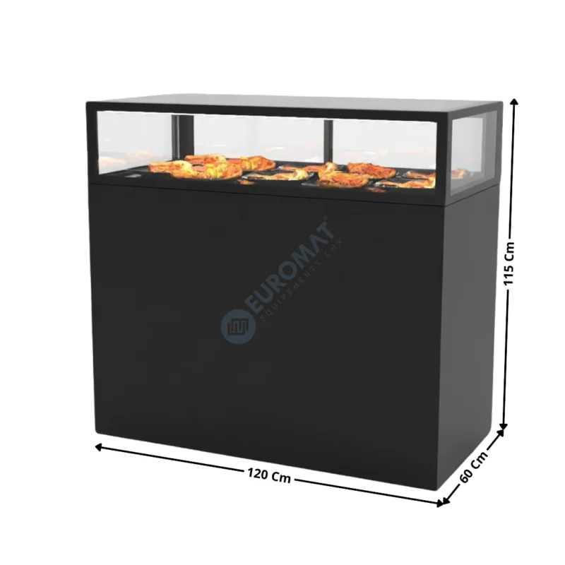 Acheter En Ligne Comptoir Chauffant 120 Cm / 1 Niveau / Noir – Série INTEGRA BASE | IN12020115CB | SAYL