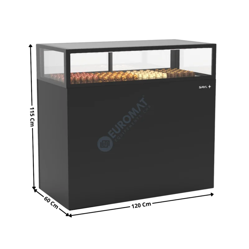 Commander Vite Comptoir Réfrigéré avec Humidificateur 120 Cm / 1 Niveau / Noir – Série INTEGRA BASE | IN12020115HB | SAYL