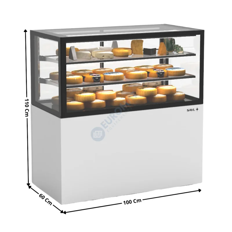 Quantité Limitée Comptoir Réfrigéré avec Humidificateur 100 Cm / 2 Niveaux / Blanc – Série INTEGRA BASE | IN10050110H | SAYL