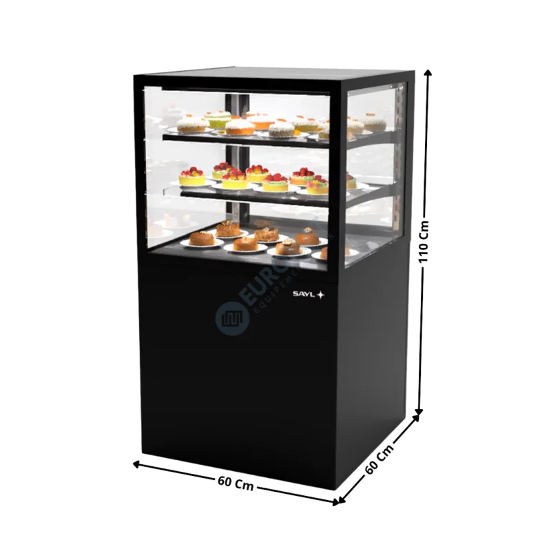 Marque Comptoir Réfrigéré 60 Cm / 2 Niveaux / Noir – Série INTEGRA BASE | IN6050110B | SAYL