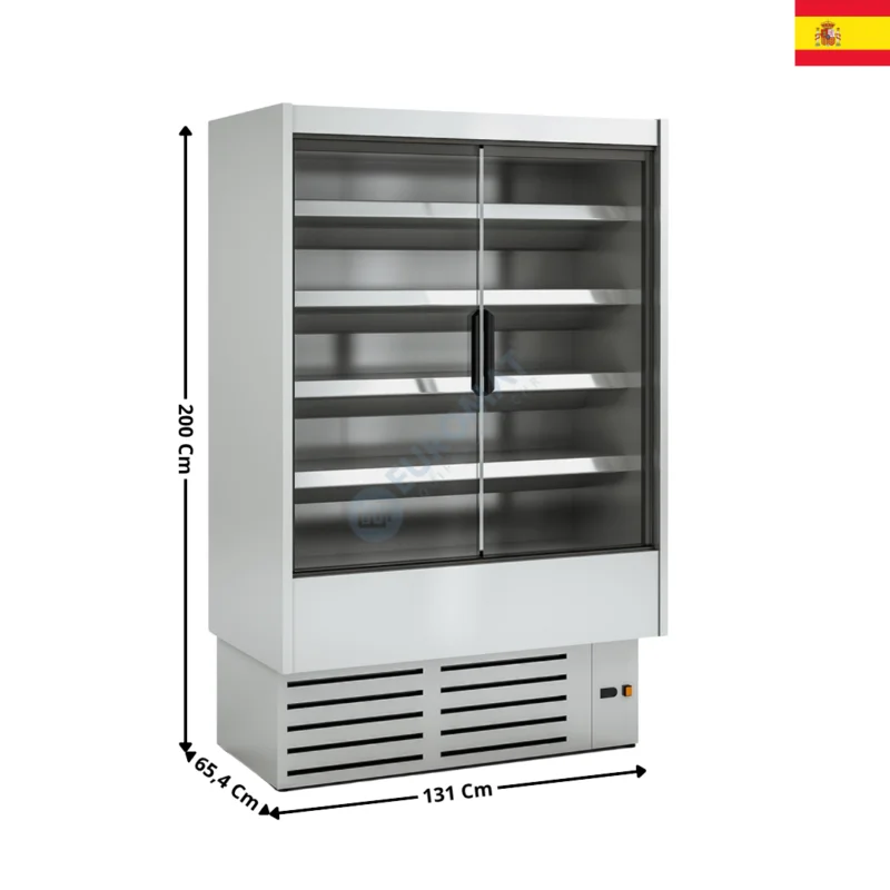 Vitrine murale inox 131cm / 510 L. / Spécial Fruits de Mer – Gamme CEDAR DG0 | DG012IM1FRM | DOCRILUC Prix Bas