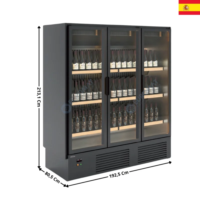 Commande En Gros Armoire vitrée 3 Portes Battantes 1945 Litres / Spécial Vin – Série INGENIOUS | EFIW3R | DOCRILUC