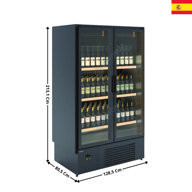 Bon Plan Armoire vitrée 2 Portes Battantes 1010 Litres / Spécial Vin – Série INGENIOUS | EFIW2R | DOCRILUC