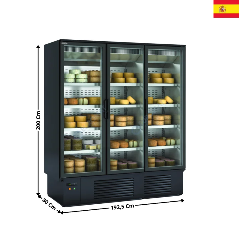 Armoire vitrée 3 Portes Battantes 1456 Litres / Spécial Fromage – Série INGENIOUS | EFILQ3R | DOCRILUC Dernier Modèle