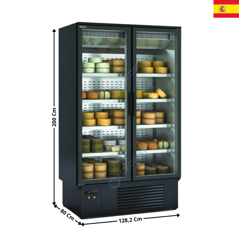 Armoire vitrée 2 Portes Battantes 937 Litres / Spécial Fromage – Série INGENIOUS | EFILQ2R | DOCRILUC Prix Cassé
