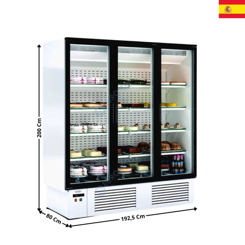 Armoire vitrée 3 Portes BattanteLitres / Spécial Pâtisserie – Série INGENIOUS | EFILP3R | DOCRILUC Meilleur Choix