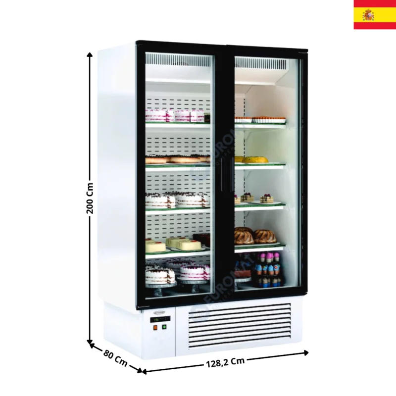 Livraison Express Armoire vitrée 2 Portes Battante 797 Litres / Spécial Pâtisserie – Série INGENIOUS | EFILP2R | DOCRILUC