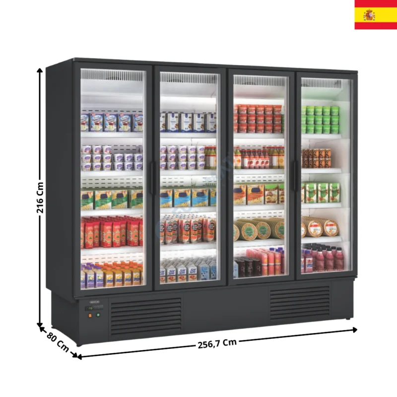 Vitrine Murale Positive 4 Portes Battantes 2128 Litres – Série INGENIOUS | EFI4RM1 | DOCRILUC Expédition Rapide