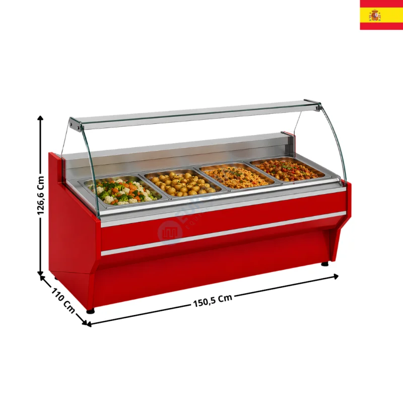 Vitrine Saladette 150,5cm / 4 x GN1/1 – VESPER 1100| VE10ES15CTF | DOCRILUC Top Vente