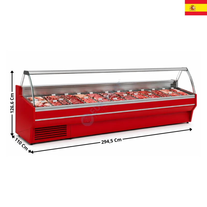 Vitrine réfrigérée 294,5cm / Vitre(s) Relevable – VESPER 1100| VE10E30CTF | DOCRILUC Haute Qualité