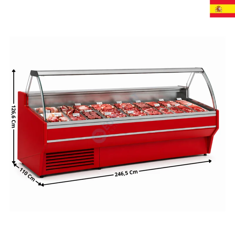 Vitrine réfrigérée 246,5cm / Vitre(s) Relevable – VESPER 1100| VE10E25CTF | DOCRILUC Promotion Saisonnière