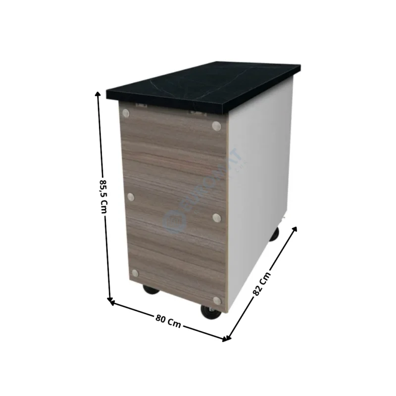 Quantité Limitée Meuble Neutre 80 Cm avec Tiroir – Granit Noir| THKT88S | SKYRAINBOW