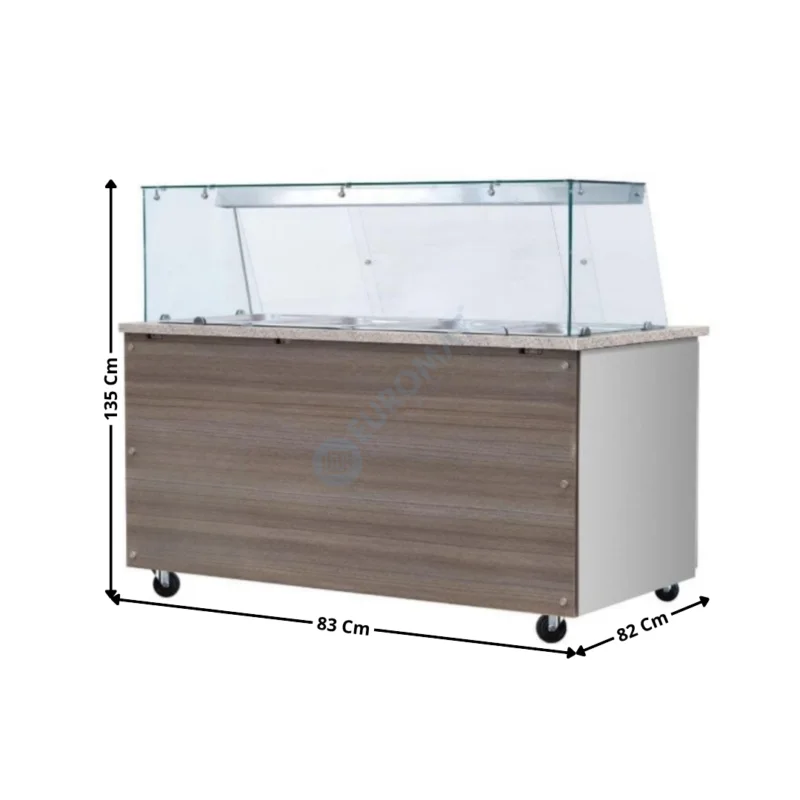 Bain Marie Vitrée – 1 porte – 2 x GN1/1| THBM88 | SKYRAINBOW Dernière Chance