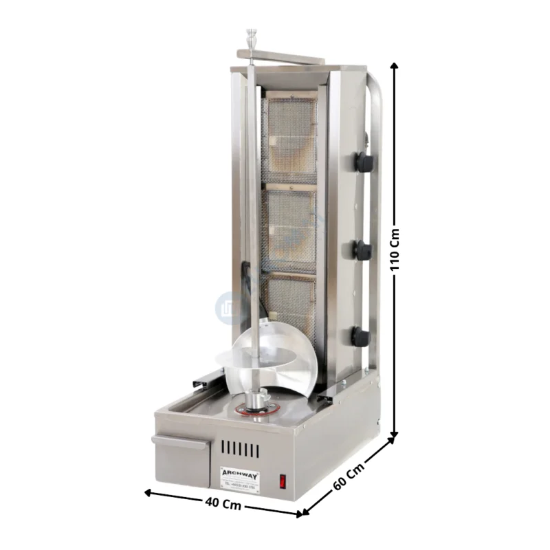 Machine à Kebab 3 Zones Gaz / Compact – PREMIUM | 3CPT | ARCHWAY Dernière Chance