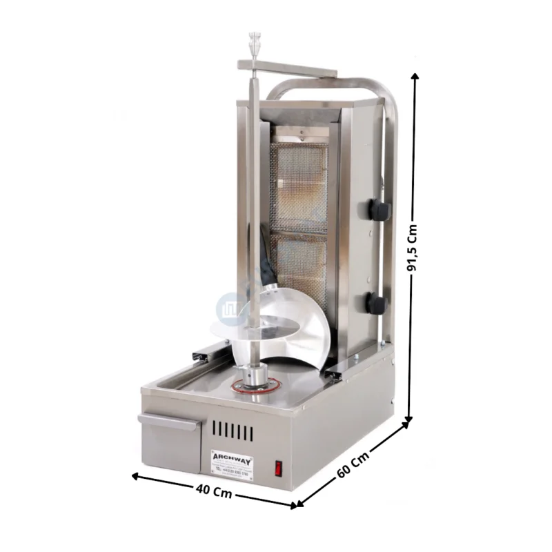 Haute Qualité Machine à Kebab 2 Zones Gaz / Compact – PREMIUM | 2CPT | ARCHWAY