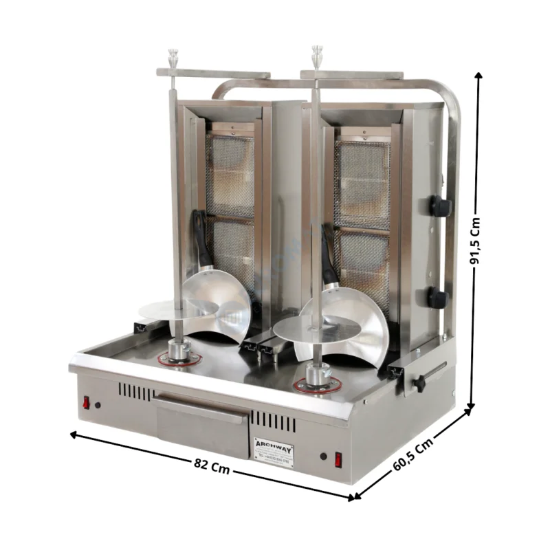 Machine à Kebab 2+2 Zones Gaz / Compact – PREMIUM | 2BT | ARCHWAY Affaire À Saisir
