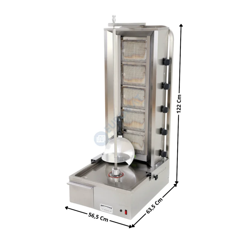 Pas Cher Machine à Kebab 5 Zones Gaz – PREMIUM | 5BSTD | ARCHWAY