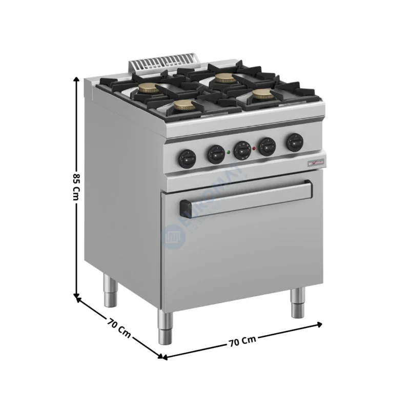 Prix Réduit Fourneau Gaz 4 Zones sur Four GN1/1 Electrique Ventilé | WRM4BFM1 | DIVERSO