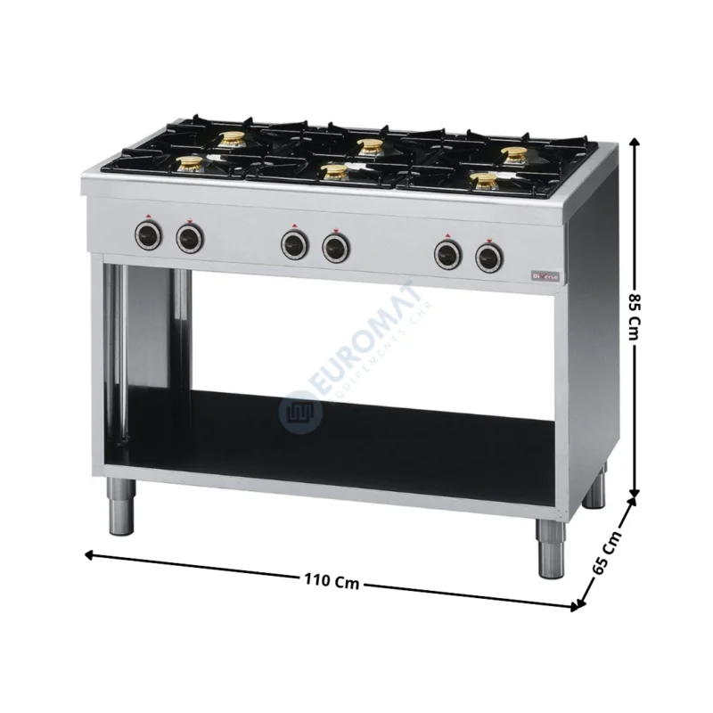 Cuisinière Gaz 6 Zones sur Meuble | WR6B1166 | DIVERSO Petit Prix