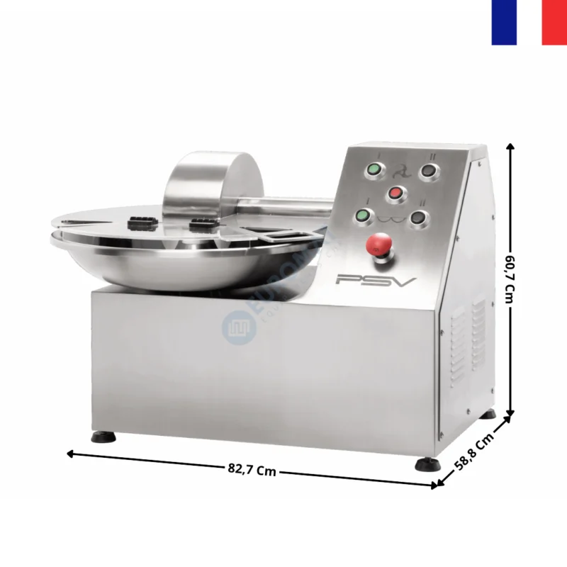 Cutter horizontal 15 L. / Deux Vitesses / Tête 6 Couteaux – Série SUPER PRO | VILLAC15+OPT | PSV GROUPE Prix Bas