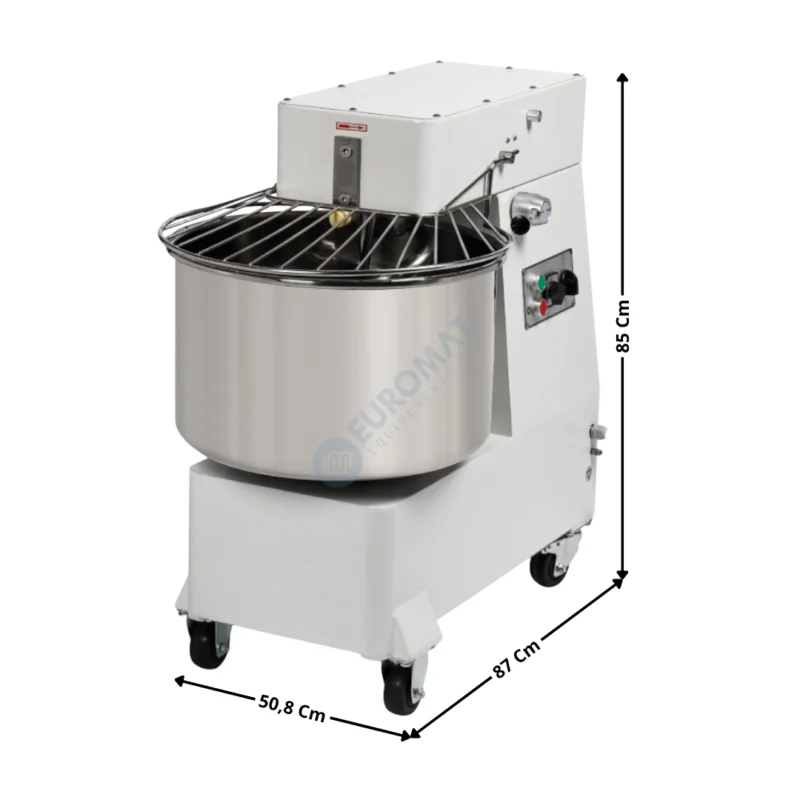 Pétrin 50 Litres Cuve Amovible & Tête Relevable (2 Vitesses) – Gamme Economique | DLDM50L2V | DYNASTEEL Offre Du Jour