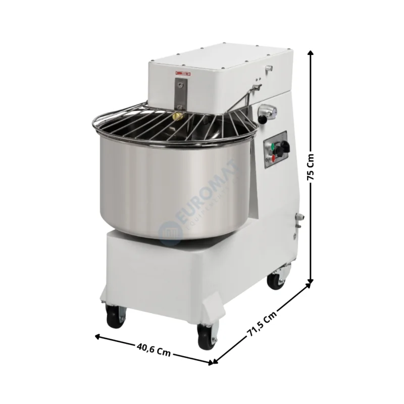 Marque Pétrin 20 Litres Cuve Amovible & Tête Relevable (2 Vitesses) – Gamme Economique | DLDM20L2V | DYNASTEEL