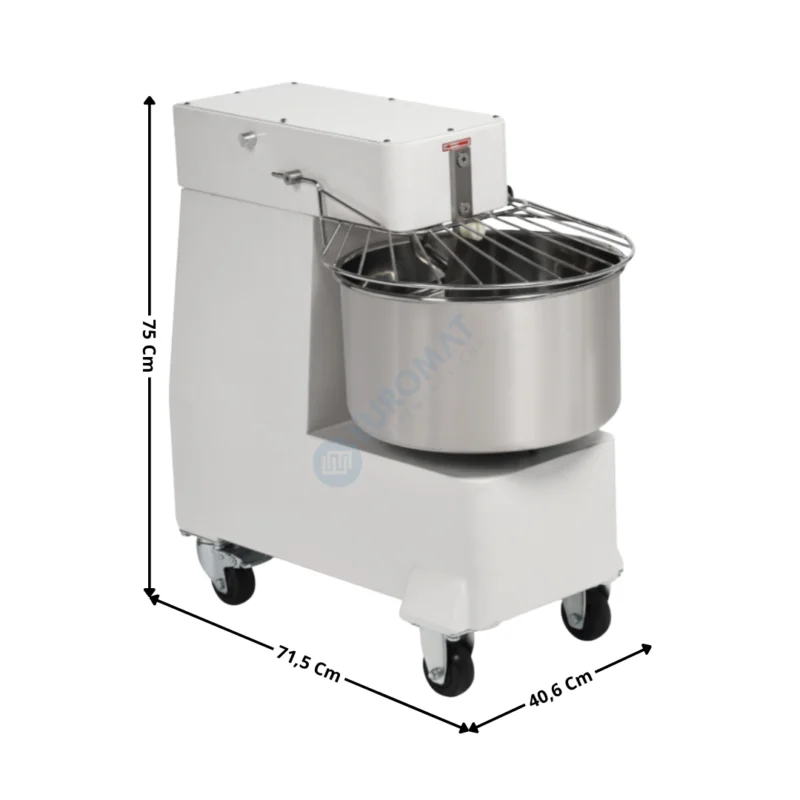 Meilleur Prix Pétrin 20 Litres Cuve Fixe & Grille Relevable (1 Vitesse) – Gamme Economique | DLDM20L | DYNASTEEL