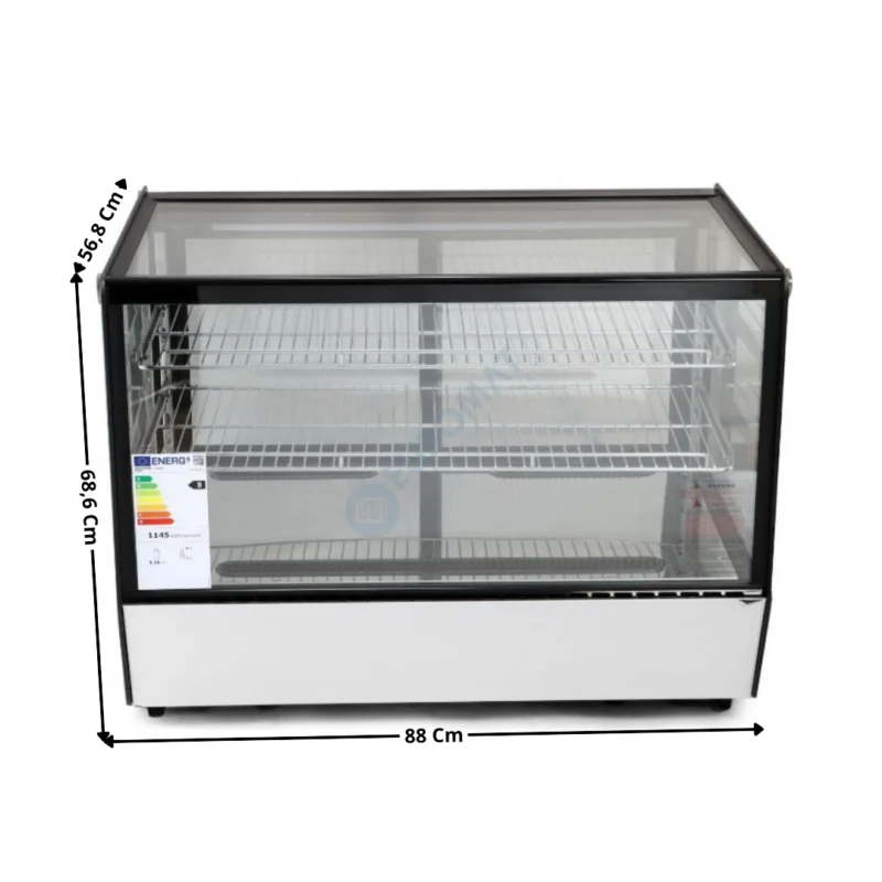 Vitrine Réfrigérée de Comptoir Droite 160 Litres – Chrome | DLRCDC160D | DYNASTEEL Réduction