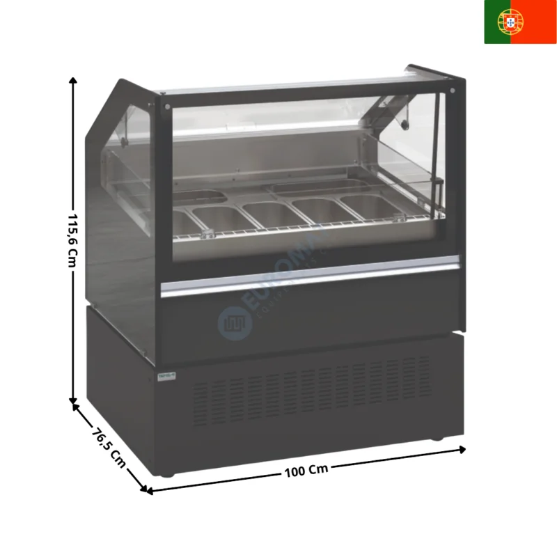 Dernier Modèle Vitrine 100cm spécial à crème glacée / 7 Bacs – Version Luxe | VGE100 | TENSAI