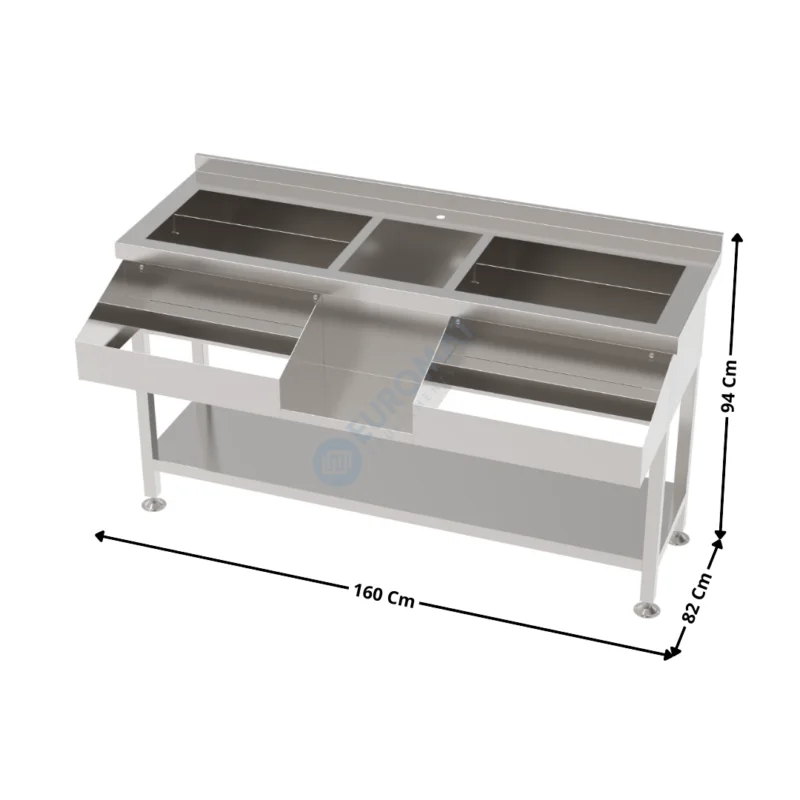 Commander Vite Bar à Cocktails neutre / Avec étagère – 160 cm – Série Economique | 74900410 | COMBISTEEL