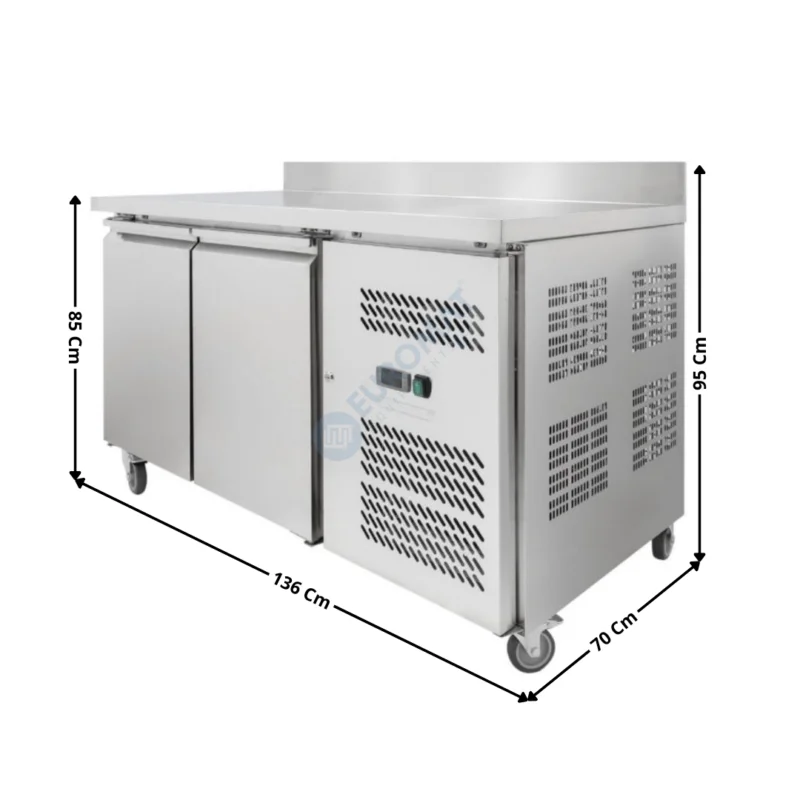 Meuble table réfrigérée positive – 2 portes pleine – GN1/1 – Gamme ECO | DLGNH2100TNS | DYNASTEEL Acheter En Ligne