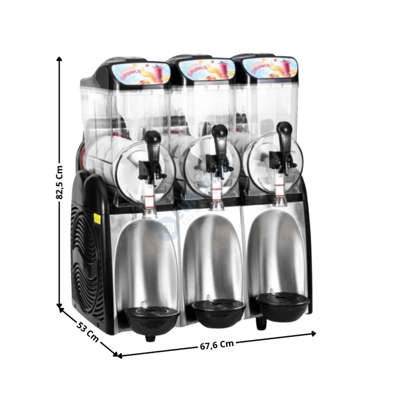 Distributeur de granité 3 x 12 L. – Série ECO | DLSM12L3 | DYNASTEEL Réduction