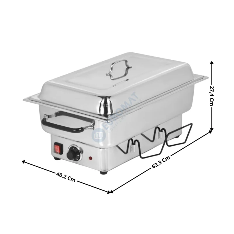 Chafing Dish GN 1/1 Electrique Inox | DLECDGN11SS | DYNASTEEL Offre Du Jour