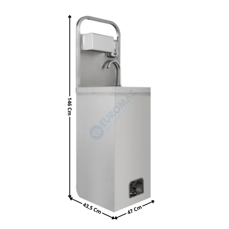 Meilleur Choix Lave-Mains Commande au Pied avec Savon et Distributeur de papier | DLLMAI4000 | DYNASTEEL