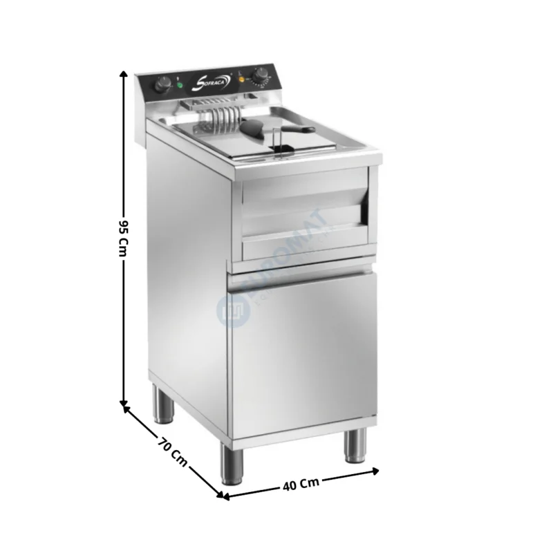 Populaire Friteuse électrique sur coffre – 400 V – Super puissante – 12 Litres | 92114C | SOFRACA