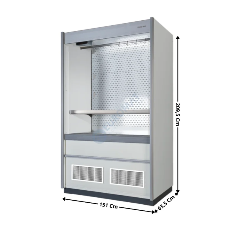 Bon Marché Vitrine Murale 151 Cm Compact / Spécial Charcuterie / Coloris Gris-Blanc | VS15 | COOL HEAD