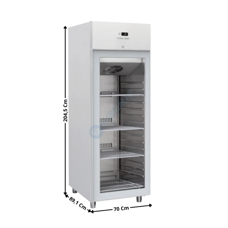 Armoire négative GN2/1 546L. – 1 porte vitrée | QNG6 | COOL HEAD Populaire