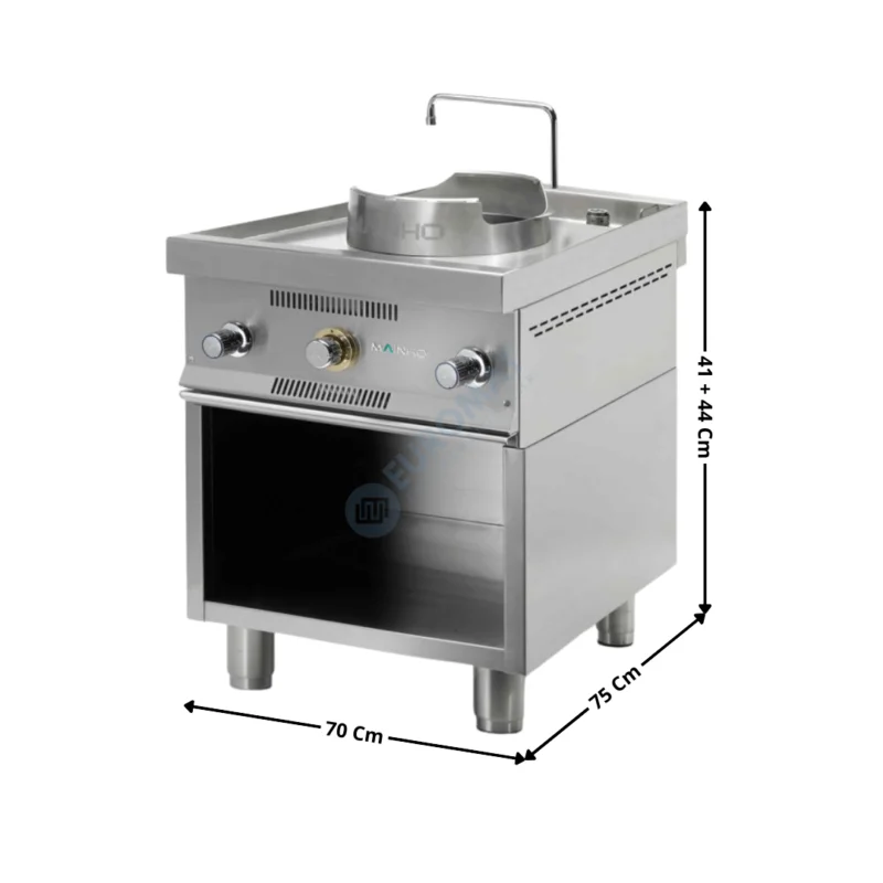 Meilleur Choix Fourneau Wok 1 Brûleur avec Robinet + Support | W100 | MAINHO