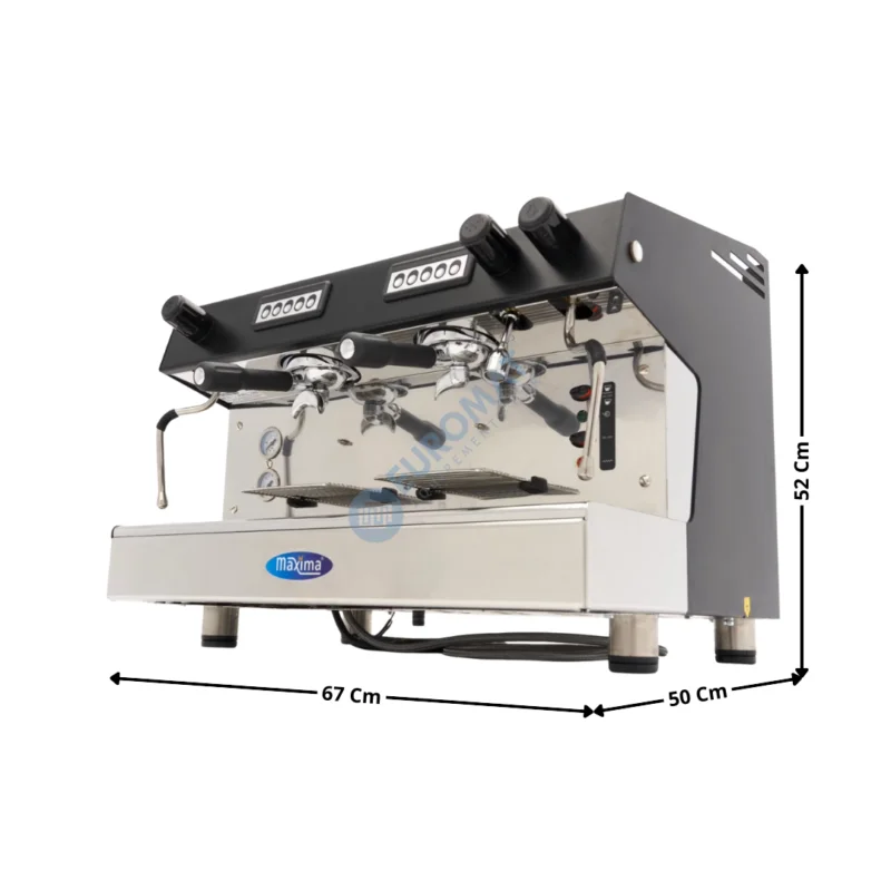 Machine à Expresso – 2 Pistons – 360 Tasses par Heure | 09100002 | MAXIMA Meilleure Vente