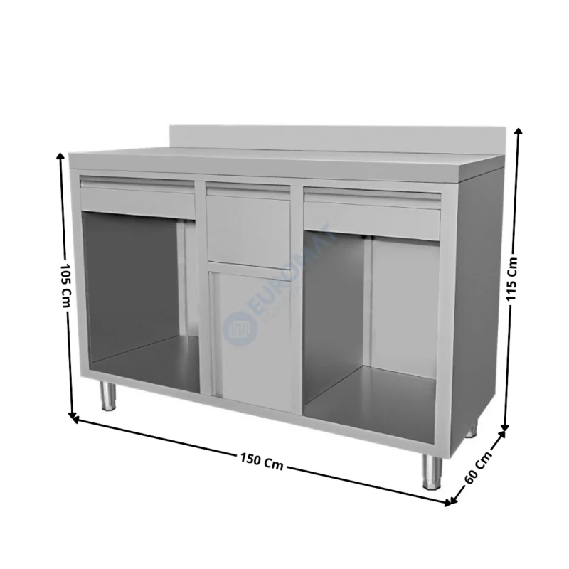Satisfait Ou Remboursé Meuble à Café 150x60 Cm avec marc de café – Série Economique | 70881010 | COMBISTEEL