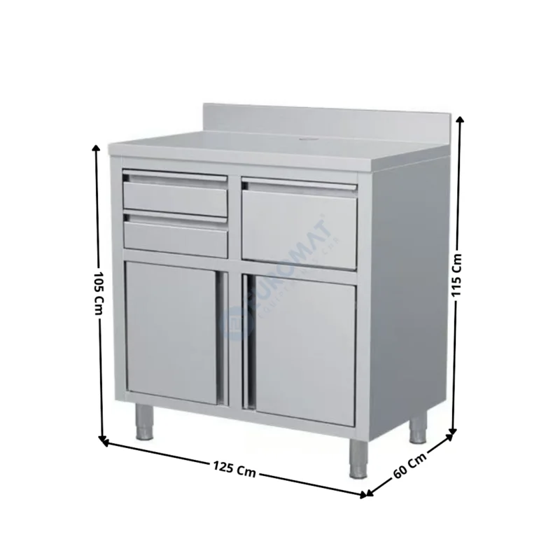 Meuble à Café 125x60 Cm avec marc de café – Série Economique | 70881005 | COMBISTEEL Vente Directe