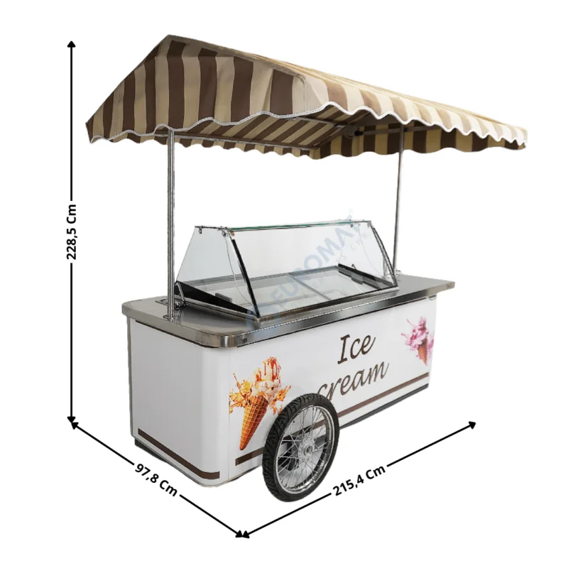 Chariot à crème glacée – 9 bacs / Modèle RHODOS | 74720170 | COMBISTEEL Achat Immédiat