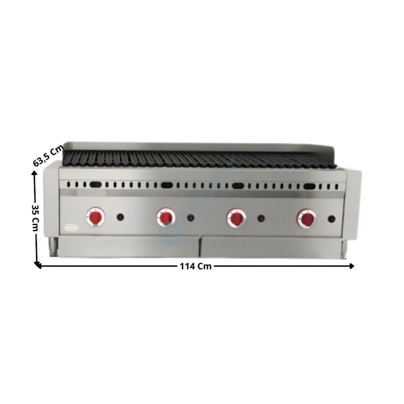 Usine Directe Grillade barbecue 4 zones gaz Super-Pro – Grilles Spécial Viandes en « V » | IS4V | MIRROR