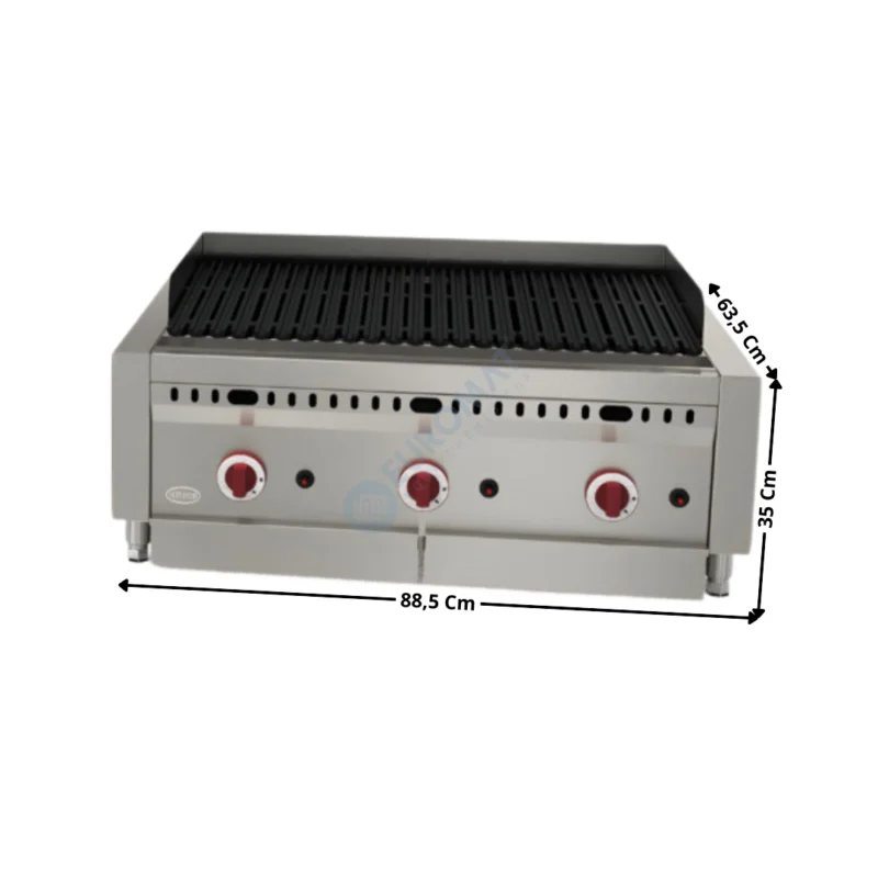 Grillade barbecue 3 zones gaz Super-Pro – Grilles Spécial Viandes en « V » | IS3V | MIRROR Dernier Modèle