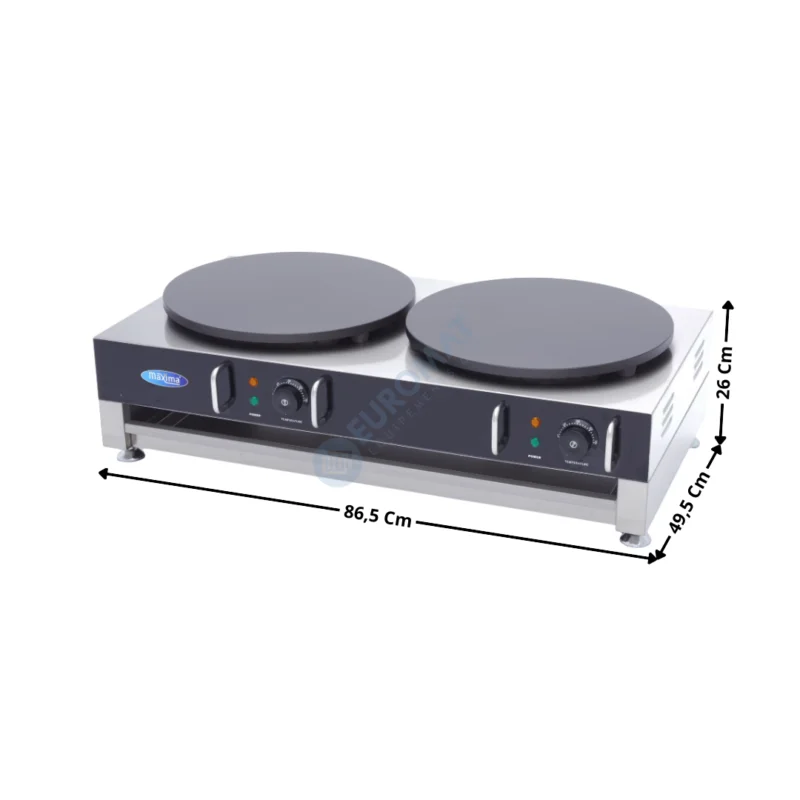 Promotion Crêpière électrique 2 x 40CM / Châssis Carré – Gamme ECO | 09374071 | MAXIMA