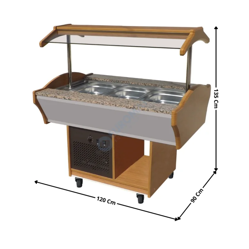 Achat Immédiat Buffet Centrale Réfrigéré Self-Service – 3 x GN1/1 – ECO LINE | 70770005 | COMBISTEEL