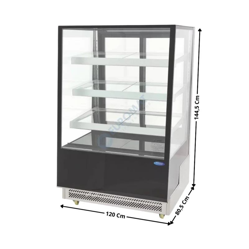 Vitrine de comptoir 120cm réfrigérée panoramique 500 L. | 09400843 | MAXIMA Vente Flash