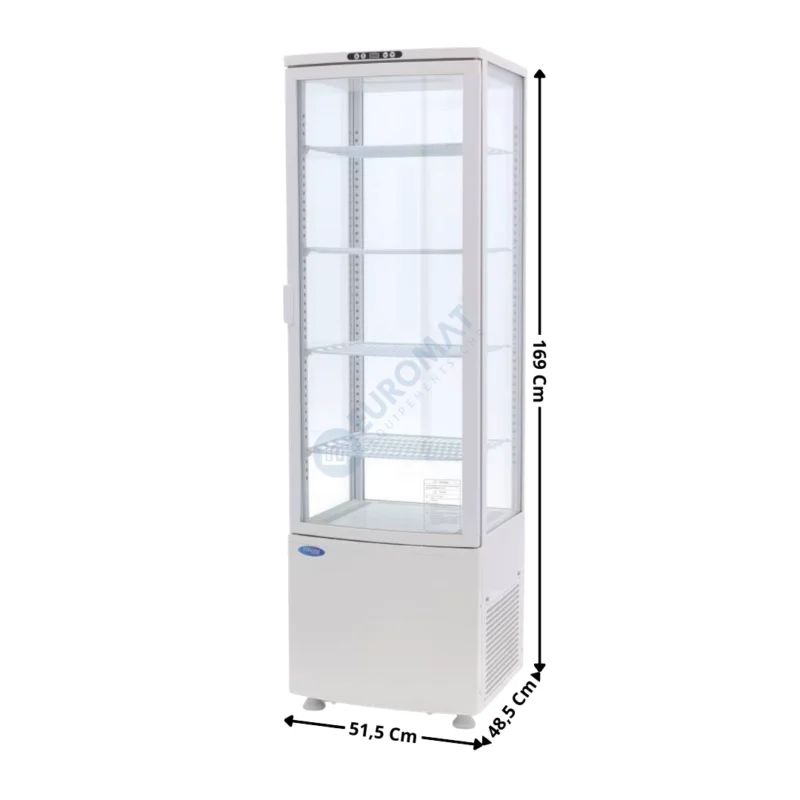 Vitrine à dessert 235L réfrigérée panoramique – Blanche | 09400815 | MAXIMA Commande En Gros